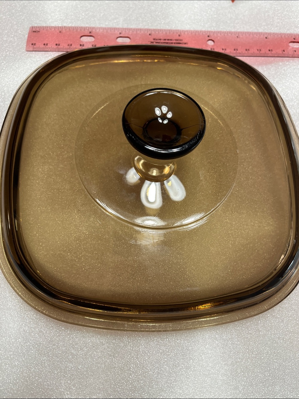 Pyrex Vintage Smoked Glass A9C 8.5 ” Square Lid